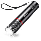 Blukar Waterproof Pocket Size LED Torch Rechargeable with Adjustable Focus Flashlight & 4 Lighting Modes